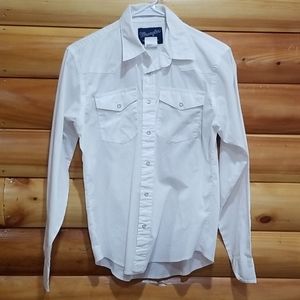 Wrangler Girls 14-16 White Western long sleeve